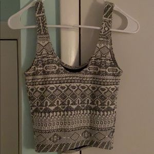 White and grey crop top
